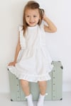Parla Kids Kız Bebek Eloise Beyaz Fisto Elbise Toka Takım ELB-0084., İNDİRİM – Parla Kids resmi ürün görseli