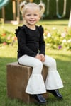 Parla Kids Kız Bebek Krem İspanyol Paça Yüksek Bel Lastikli Tayt Pantolon, İNDİRİM – Parla Kids resmi ürün görseli
