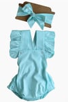 Parla Kids Mintfarbenes Baby Salopette aus Baumwolle mit Haarband, İNDİRİM – Parla Kids resmi ürün görseli