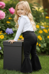 Parla Kids Kız Bebek Siyah İspanyol Paça Yüksek Bel Lastikli Tayt Pantolon, İNDİRİM – Parla Kids resmi ürün görseli