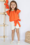 Parla Kids Kız Bebek Sunny Turuncu Madonna Yaka Şortlu Bandana Alt Üst Takım TKM-0132.11, İNDİRİM – Parla Kids resmi ürün görseli