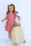 Parla Kids Kız Bebek Violetta Kırmızı Pötikareli Fırfırlı Bağlama Detaylı Elbise Bandana Takım,  – Parla Kids resmi ürün görseli