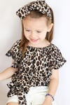Parla Kids Kız Bebek Viskon Leopar Madonna Yaka Şortlu Bandana Alt Üst Takım , İNDİRİM – Parla Kids resmi ürün görseli