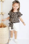 Parla Kids Kız Bebek Viskon Leopar Madonna Yaka Şortlu Bandana Alt Üst Takım , İNDİRİM – Parla Kids resmi ürün görseli