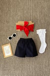 Parla Kids Kız Çocuk Çizgili Jean Şort Bandana Takım, İNDİRİM – Parla Kids resmi ürün görseli