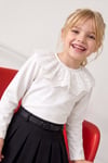 Parla Kids Kız Çocuk Ekru Uzun Kollu Bisiklet Yaka Fisto Detaylı Body Bluz, Body/Bluz – Parla Kids resmi ürün görseli