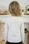 Parla Kids Kız Çocuk Ekru Uzun Kollu Bisiklet Yaka Fisto Detaylı Body Bluz, Body/Bluz – Parla Kids resmi ürün görseli