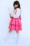 Parla Kids Kız Çocuk Helen Pembe Askılı Kat Kat Bağlama Jile Elbise Dantel Detay Ekru Uzun Kollu Bluz Takım, Elbise – Parla Kids resmi ürün görseli