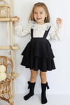 Parla Kids Kız Çocuk Helen Siyah Elbise Jile Dantel Bluz 23 Nisan 29 Ekim Gösteri Kıyafeti Uzun Kollu, Elbise – Parla Kids resmi ürün görseli