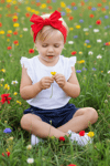 Parla Kids Kız Çocuk Kot Şort Bandana Takım / Kırmızı, İNDİRİM – Parla Kids resmi ürün görseli