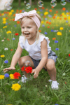Parla Kids Kız Çocuk Kot Şort Bandana Takım / Pudra, İNDİRİM – Parla Kids resmi ürün görseli
