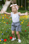 Parla Kids Kız Çocuk Kot Şort Bandana Takım / Pudra, İNDİRİM – Parla Kids resmi ürün görseli