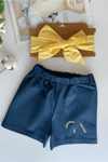 Parla Kids Kız Çocuk Kot Şort Bandana Takım / Sarı, İNDİRİM – Parla Kids resmi ürün görseli