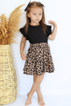 Parla Kids Kız Çocuk Leopar Kısa Kollu Fırfırlı Elbise Toka Takım, Elbise – Parla Kids resmi ürün görseli