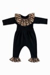 Parla Kids Kız Çocuk Leopar Yakalı Çıtçıt Detaylı Tulum Salopet, Tulum/Salopet – Parla Kids resmi ürün görseli