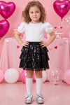 Parla Kids Kız Çocuk Payet Detaylı 3 Katlı Party Etek,  – Parla Kids resmi ürün görseli