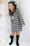 Parla Kids Schwarz weißes Set aus Blazer, Rock und Mütze, Sets – Parla Kids resmi ürün görseli