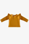 Parla Kids Kız Çocuk Sarı Omuz Fırfırlı Bisiklet Yaka Body Sweatshirt, Body/Bluz – Parla Kids resmi ürün görseli