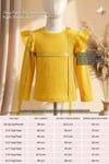 Parla Kids Kız Çocuk Sarı Omuz Fırfırlı Bisiklet Yaka Body Sweatshirt, Body/Bluz – Parla Kids resmi ürün görseli