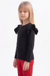 Parla Kids Kız Çocuk Siyah Fırfırlı Uzun Kollu Body, Body/Bluz – Parla Kids resmi ürün görseli