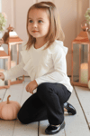 Parla Kids Kız Çocuk Snowy Bisiklet Yaka Pamuklu Uzun Kollu İspanyol Pantolon Alt Üst Takım, Body/Bluz – Parla Kids resmi ürün görseli