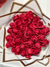 41 li Hediye Kız İsteme Çiçeği Solmayan Kırmızı Gül Buketi Cipso