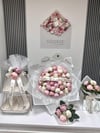 41'li Soft Pembe Krem Tonlu Şakayık Yapay Çiçek Seti | 80 Madlen + 2 Anne Çiçekli