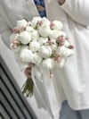 Aloura Peony Beyaz Şakayık Gelin Buketi