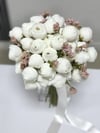 Aloura Peony Beyaz Şakayık Gelin Buketi