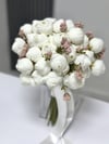 Aloura Peony Beyaz Şakayık Gelin Buketi