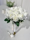 Belle Rose Beyaz Gül Gelin Buketi