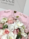 Blush Garden İsteme Buketi Zirve Boy – Pembe Beyaz Söz & Nişan Buketi
