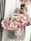 Blush Garden İsteme Buketi Zirve Boy – Pembe Beyaz Söz & Nişan Buketi