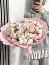 Blush Garden İsteme Buketi Zirve Boy – Pembe Beyaz Söz & Nişan Buketi