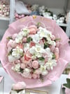 Blush Garden İsteme Buketi Zirve Boy – Pembe Beyaz Söz & Nişan Buketi