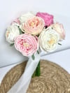 Candy Peony Islak Şakayık Gelin Buketi | Pudra Pembe Somon Detaylı Tasarım