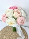 Candy Peony Islak Şakayık Gelin Buketi | Pudra Pembe Somon Detaylı Tasarım