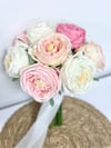 Candy Peony Islak Şakayık Gelin Buketi | Pudra Pembe Somon Detaylı Tasarım