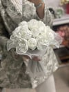 Cloud Peony Beyaz Şakayık Gelin Buketi | Fırfır Tüllü Tasarım