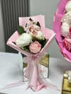Fuşya Pembe Krem Tonlu Yapay Çiçek Seti | 80 Madlen + Anne Çiçekli