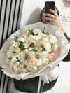 Ivory Blush Garden İsteme Buketi Zirve Boy – Lilyumlu Söz & Nişan Buketi