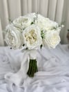 Muguet Peony Islak Şakayık Gelin Buketi | Müge Çiçeği Detaylı Beyaz Tasarım