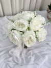 Muguet Peony Islak Şakayık Gelin Buketi | Müge Çiçeği Detaylı Beyaz Tasarım