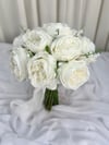 Muguet Peony Islak Şakayık Gelin Buketi | Müge Çiçeği Detaylı Beyaz Tasarım