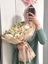 Nude Bloom Vizon Toprak Tonlu Yapay Çiçek Seti | 80 Madlen + 2 Anne Çiçekli
