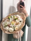 Nude Bloom Vizon Toprak Tonlu Yapay Çiçek Seti | 80 Madlen + 2 Anne Çiçekli