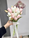 Pembe Beyaz Islak Lale Gelin Buketi | Soft Premium Tasarım