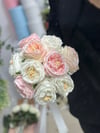 Pembe Beyaz Islak Şakayık Gelin Buketi | Soft Premium Tasarım