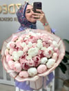 Pembe Beyaz Şakayık İsteme Buketi Zirve Boy | Pastel Tonlu Tasarım