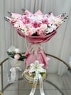 Pink Elegance Pembe Lilyum ve Gül İsteme Seti | 80 Madlen ve Anne Çiçekli